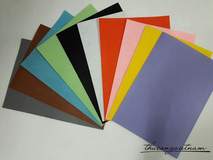 Vải nỉ bộ 10 tấm 21x30cm